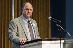 Raymond Harris speaking at the Christian Leadership Summit