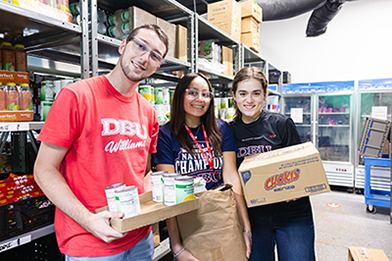 SWAT Service Day - DBU students served at a local food pantry in the DFW metroplex