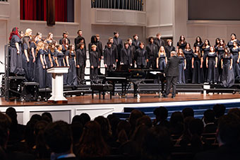 DBU Students performed at the annual DBU Choral Invitational Concert in Pilgrim Chapel in Dallas